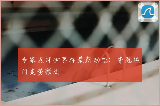 专家点评世界杯最新动态:夺冠热门走势预测